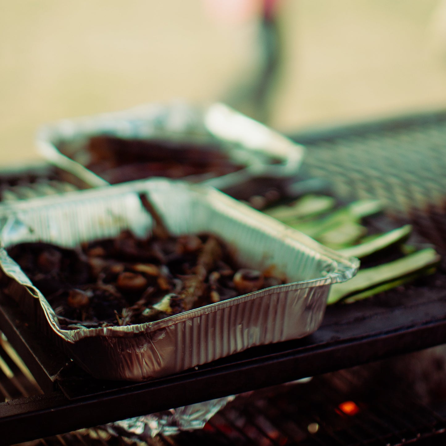 Charred Portobello & Grilled Courgette Flatbread (ve) (gf*)